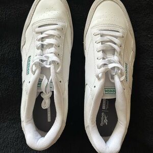 Reebok Men's White and Green Sneakers